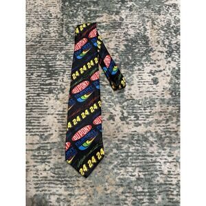 90sRalph Marlin Nascar Jeff Gordon 24 Dupont Logos Diagonal Stripe mens neck tie